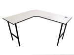 Simple White L Shape Table